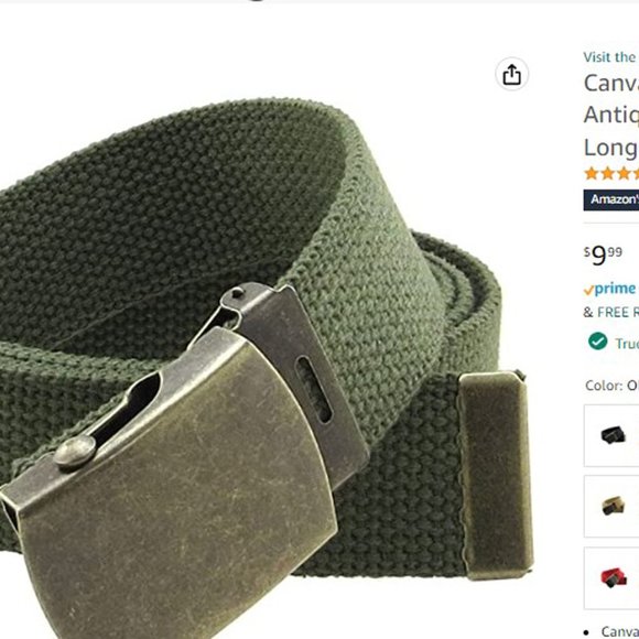 Army Canvas Web Belt Military Style and Army Camouflage Wallet two pieces lot - Picture 7 of 9